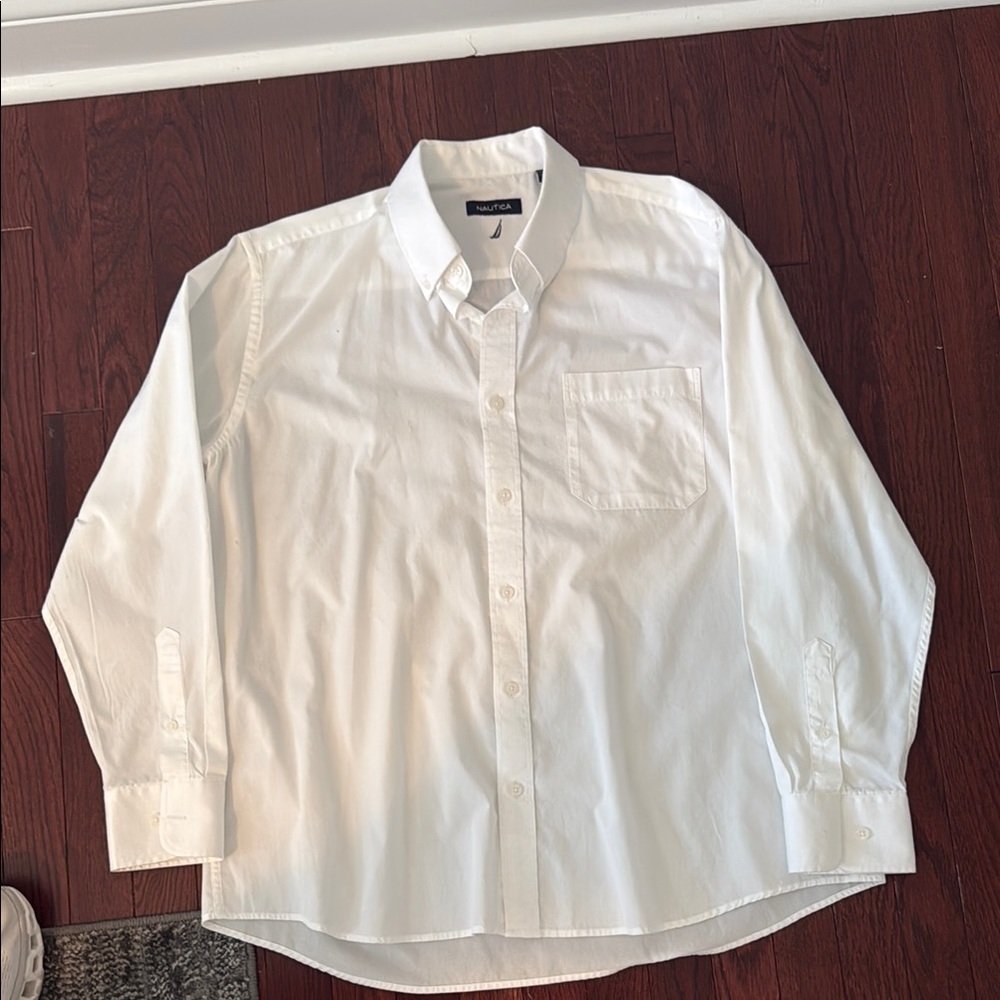 Nautica Classic White Button-Down Shirt